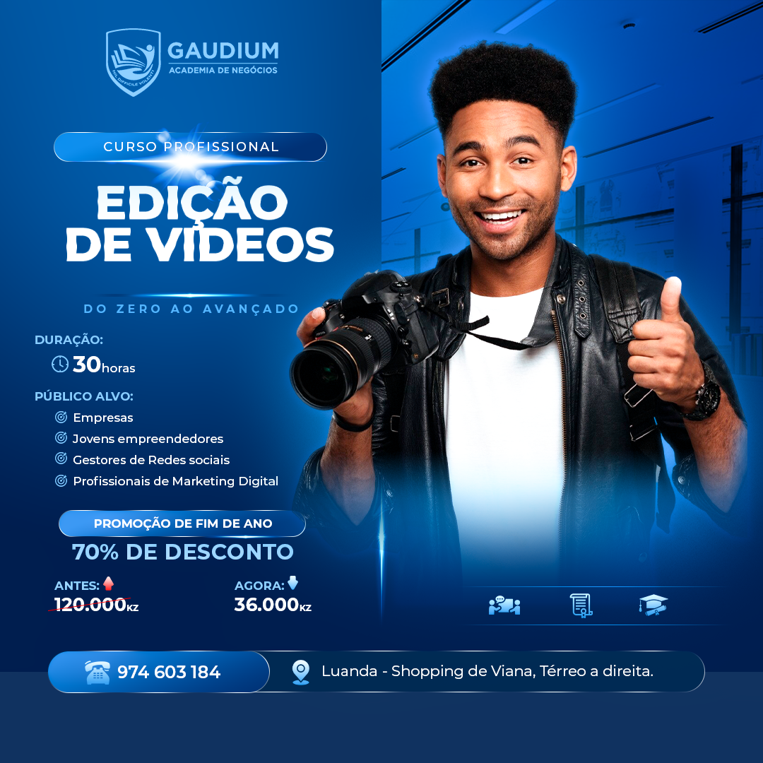 Capa Curso Edição de Vídeos
